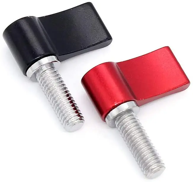 Śruba regulowana ze stopu aluminium M4 M5 M6 z pojedynczą nakrętka motylkowa śruby do Gopro/Xiaoyi/lustrzanka cyfrowa zacisk pręta futerał na aparat