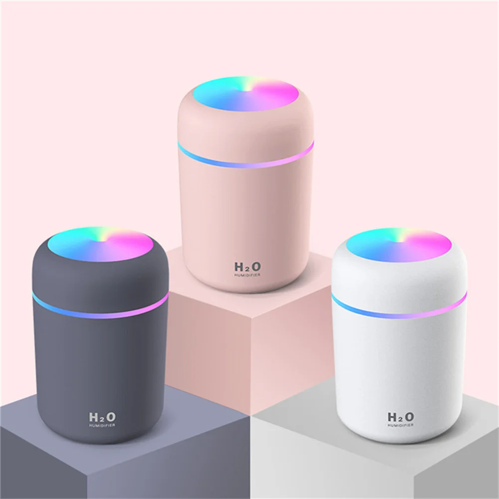 Portable 300ml Humidifier USB Ultrasonic Dazzle Cup Aroma Diffuser Cool Mist Maker Air Humidifier Purifier with Romantic light