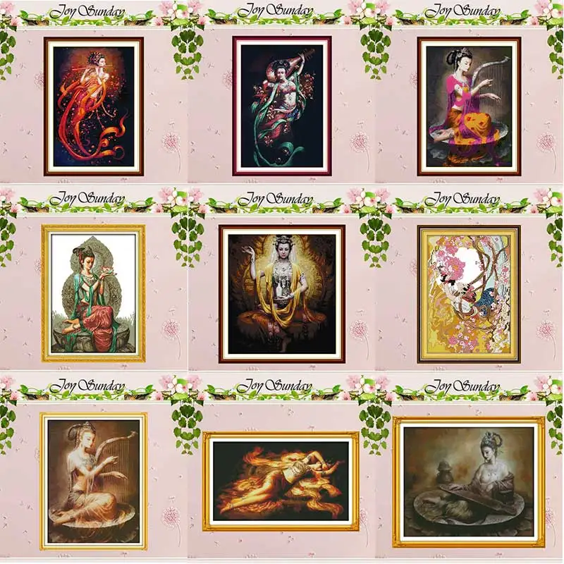 Dunhuang figures counted Cross Stitch 11CT 14CT Cross Stitch Set Wholesale DIY Chinese Cross-stitch Kit Embroidery Needlework