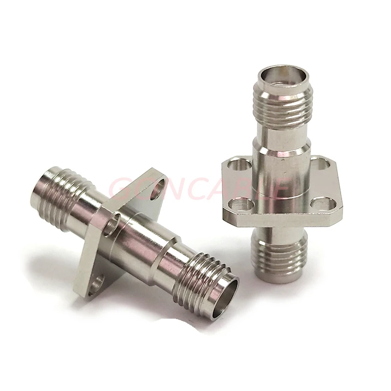 

RF Connector SMA-KFK Female to Female Stainless Steel Four-hole Flange Fixed SMA-KKF Test Connector 18G