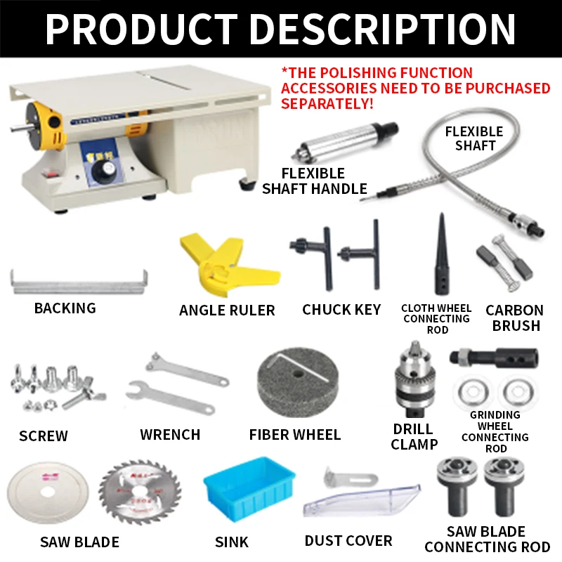 Multifunctional jade engraving machine, cutting machine, electric grinding machine, table grinding machine, small polishing