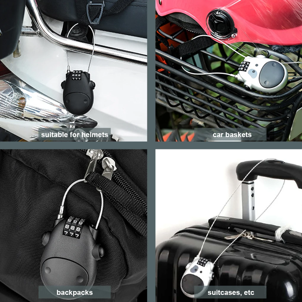 خوذة مشفرة قفل تلسكوبي الصلب كابل دراجة نارية الجمع قفل مكافحة سرقة كلمة السر عجلة قفل أداة