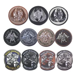 Guardian Angel St. Michael Protection Embroidery Patch Armband Badge Military Tactical Decorative Patches Sewing Applique