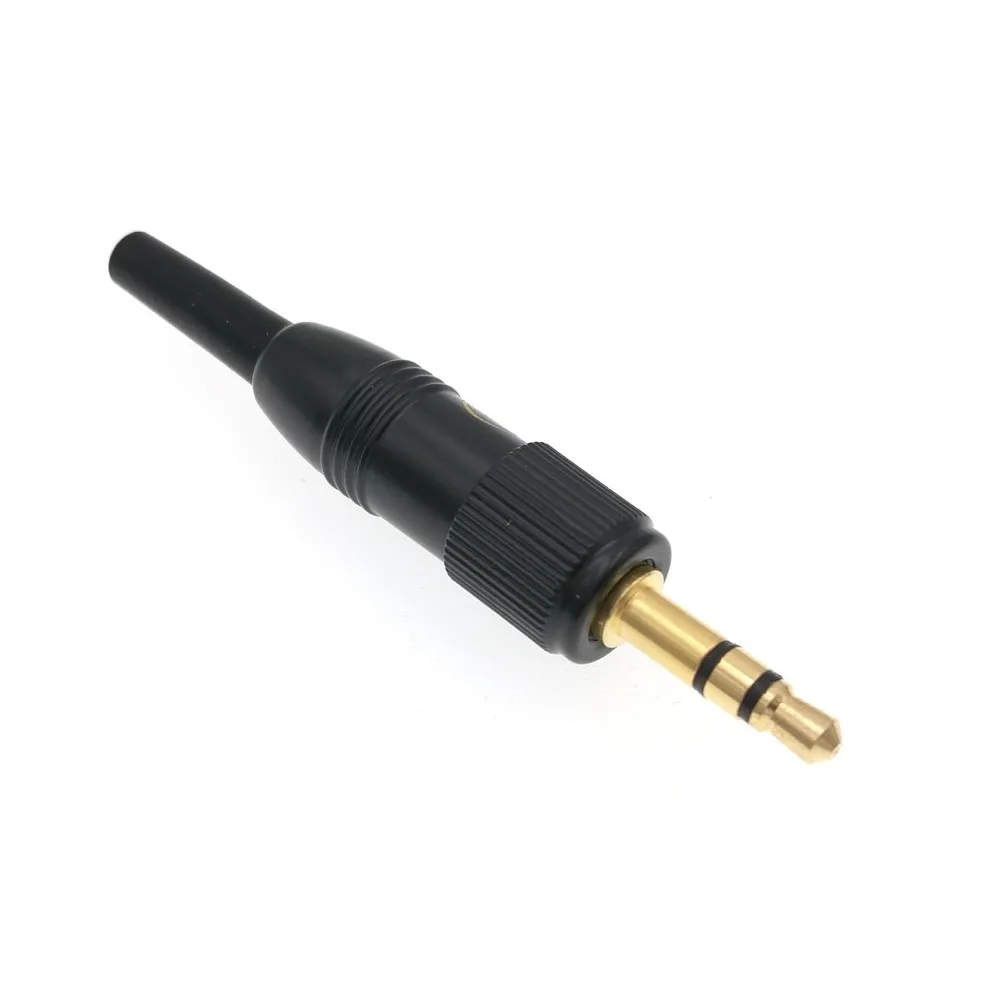 10 szt. Czarny złącze blokady Audio 3.5mm 1/8 \'\'z blokadą śruba radia do przejściówka Adapter zamiennych do mikrofonu Sennheiser Sony Nady Audio2000S