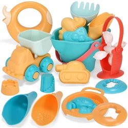 Beach Toys for Kids Gifts 5-17pcs Baby Beach Game Toys Children Sandbox Set Kit Summer Toys for Beach Play Sand Water Play Cart