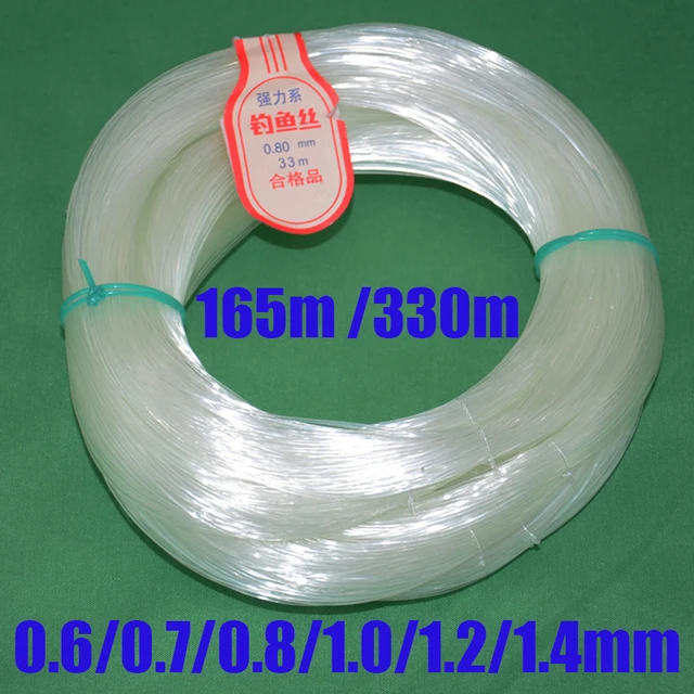 165 m/330 m duży rozmiar mocna żyłka odważny nylon kryształ monofilament żyłka wędkarska akcesoria do wędkarstwa morskiego narzędzia 0.6-1.4mm