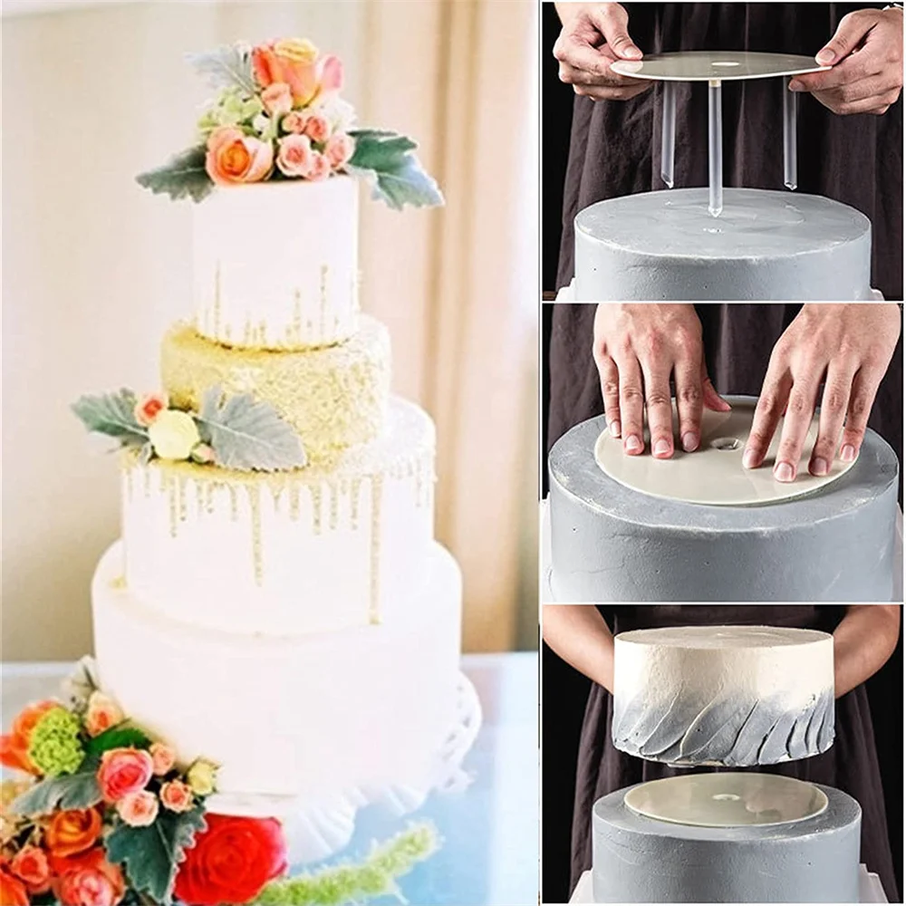 9/12/16/20cm Multi-Layer Cake Stand Acrylic Cake Tier Supports Frame Cake Construction Stacking DIY Baking Decoration Tools