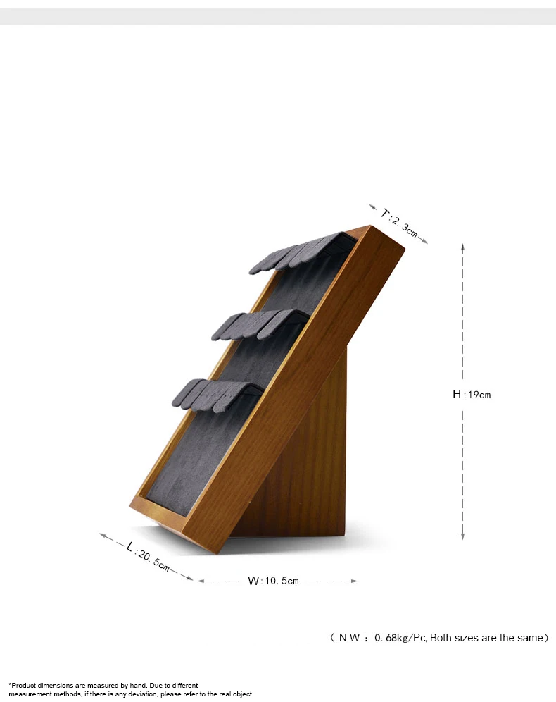 Oirlv 15-Fächer Holz-Ohrringständer Schmuck-Organizer für Ohrstecker und Hängeohrringe Theken-Präsentationsständer Haushaltsaufbewahrung – Detail 6
