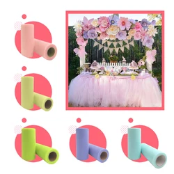 White Blue Tulle Pink Sheer Organza Fabric wedding decoration Roll 15cm 25 Yards rolls 25yd Tutu tablecloth skirt runner reel
