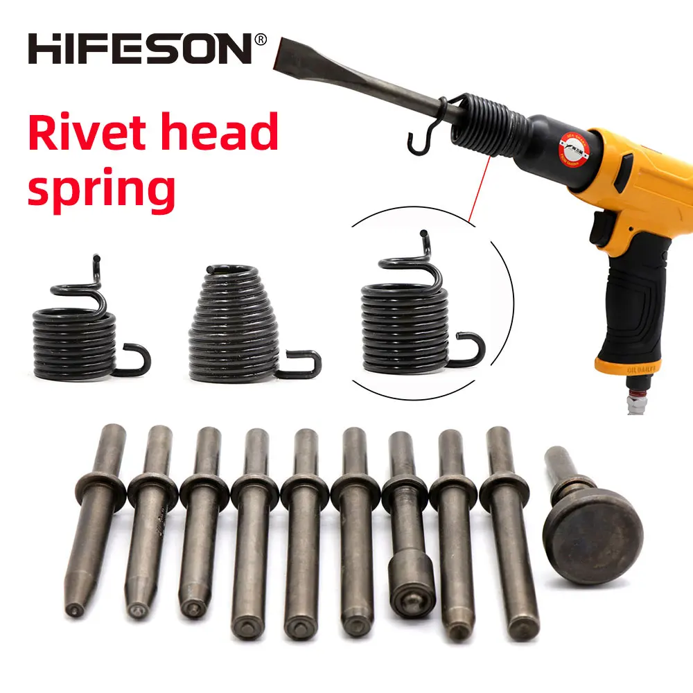 Pneumatic Rivet Gun Solid\\Semi-tubular Rivet Head 8 Coil Spring/10 Coil Spring/Pointed Spring Rivet Gun Spring Combination Set