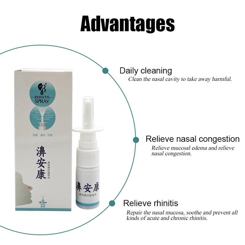 Nasal Sprays Chronic Rhinitis Sinusitis Spray Asthma Chinese Traditional Medical Herb Spray Rhinitis Treatment Nose Health Care