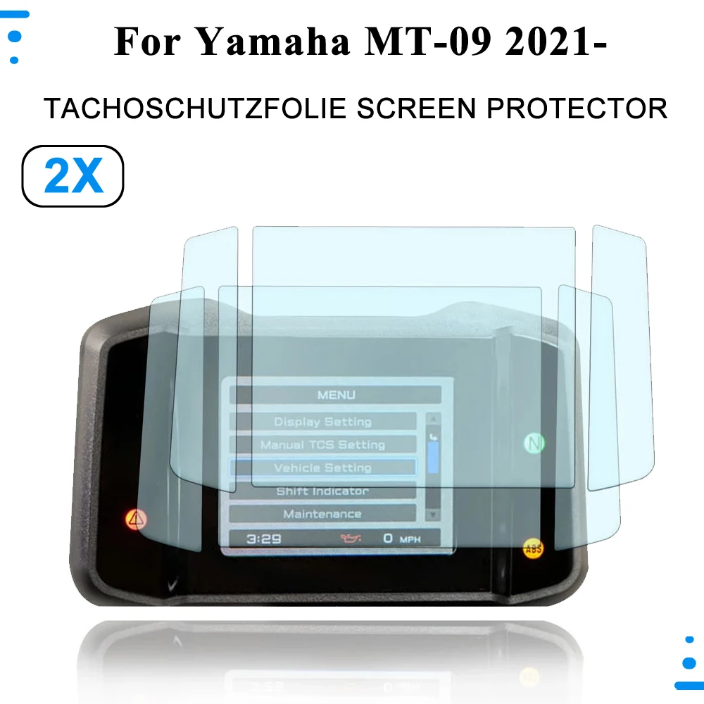 

9H Motorcycle Scratch Cluster Screen Dashboard Protection Instrument Film 2 New For Yamaha MT-09 MT09 FZ-09 SP 2021 2022 -