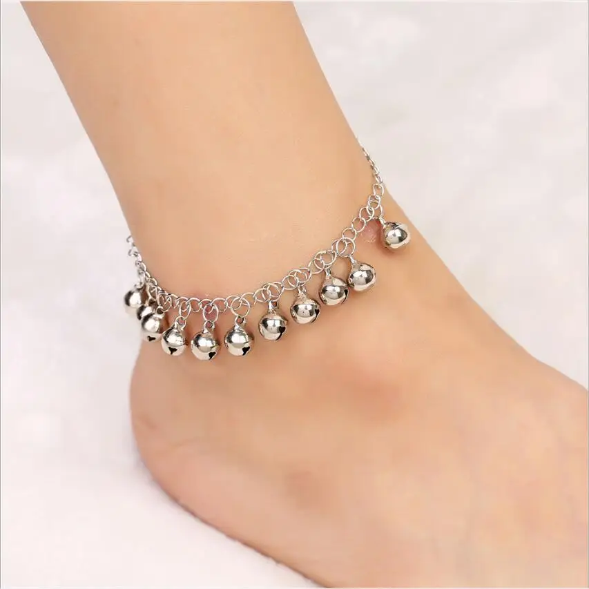 

Vintage Beach Anklets For Women Retro Bell Pendant Foot Jewelry Barefoot Sandals Ankle Bracelet On The Leg Bohemain S1818