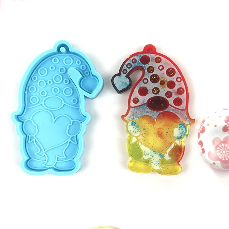 DIY Crafts Jewelry Pendant Making Tool Keychain Epoxy Resin Mold Dwarfs Valentine\'s Day Keyring Casting Silicone Mould