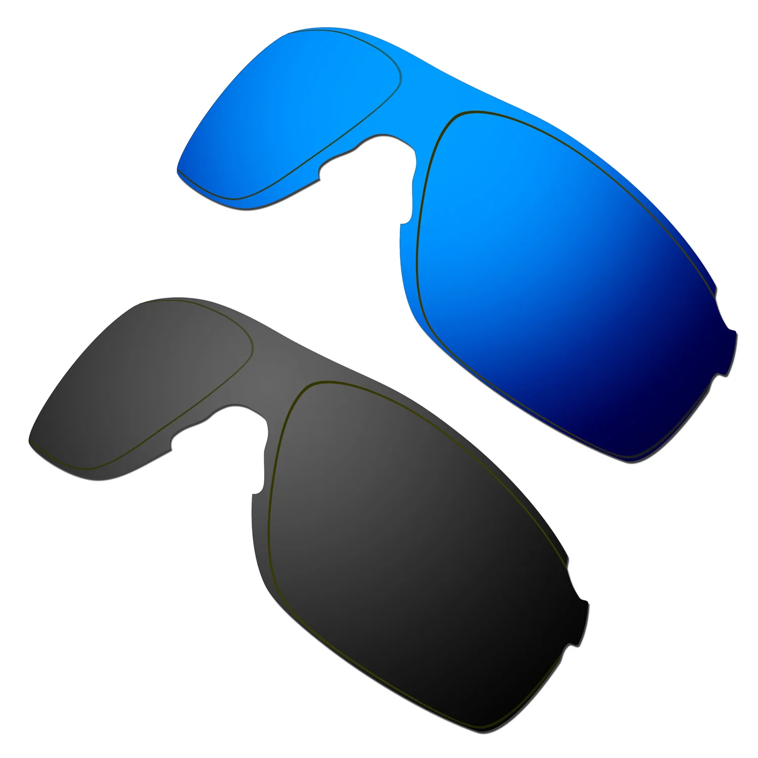 

HKUCO Polarized Replacement Lenses For EVZero Pitch Sunglasses Blue/Black 2 Pairs