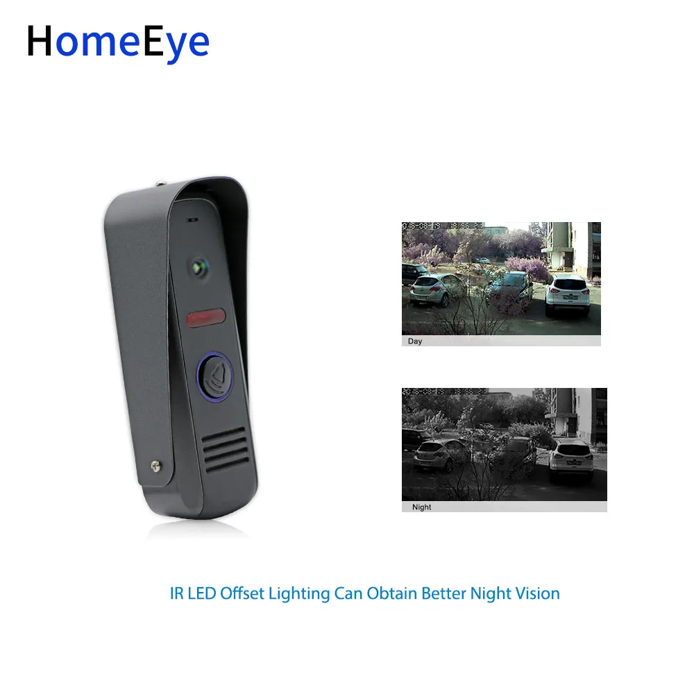 HomeEye Video Door Phone Intercom Outdoor Call Button Call Panel 1200TVL Build-in Camera Home Security Doorbell IR Night Vision