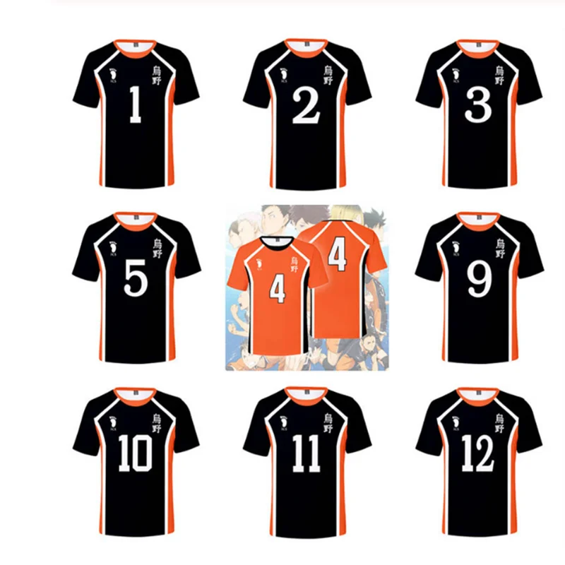 

Hinata Shoyo T-shirt Haikyu Anime Cosplay Karasuno High School Volleyball Tops Kageyama Tobio Sweatshirt Tee