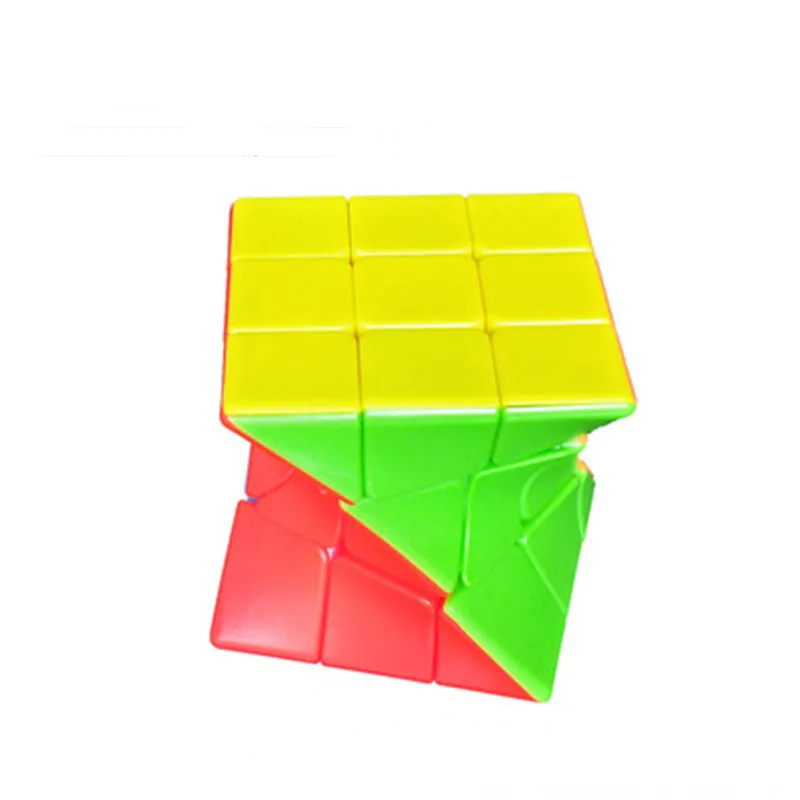 3X3 Kleurrijke Twisted Cube Puzzel Speelgoed Real-Kleur Kubus Puzzel Leisure Ontwikkelen Intelligentie Twisted Cube Educatief Cool speelgoed