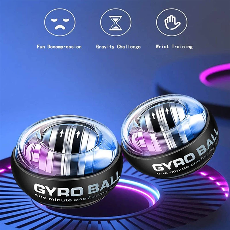 Brand Original Self-Starting Led Automatic Gyro Wrist Force Handball Automatic Start Vibrating Balls Power Ball Muscle Relax