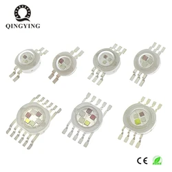 5-50pcs 3w-18w rgb rgbw rgbww rgbwy rgbwyv chip de alta potência led 4/ 6 / 8 /10/12 pinos de moldagem led stage fonte de luz colorida contas