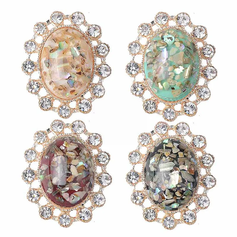 

5 шт., металлические пуговицы с плоской задней стороной, 23 х28 мм