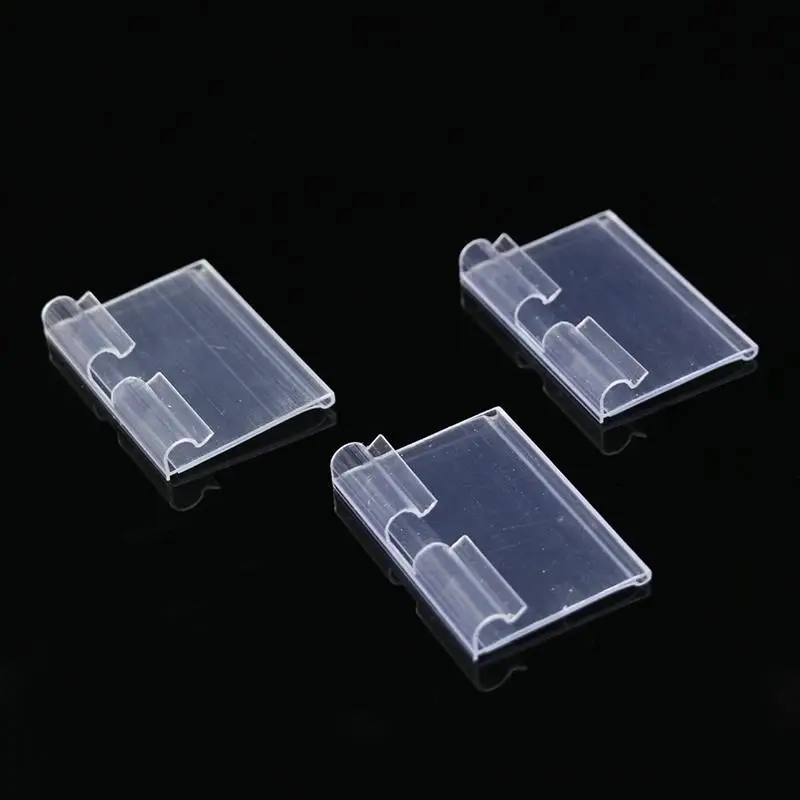 50PCS PVC Price Tags Premium PVC Price Tag For Supermarket Mall Shop Store Price Tag Of PVC Supermarket Shelf Good (Transparent)