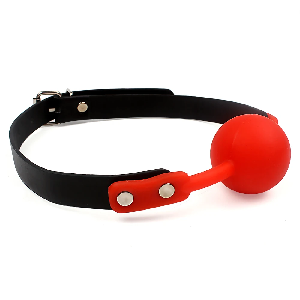 Silicone Ball Mouth Gag Erotic Products  PU Leather Band Bondage Adult Games Oral Fixation 4 Colors Sex Toys for Couples