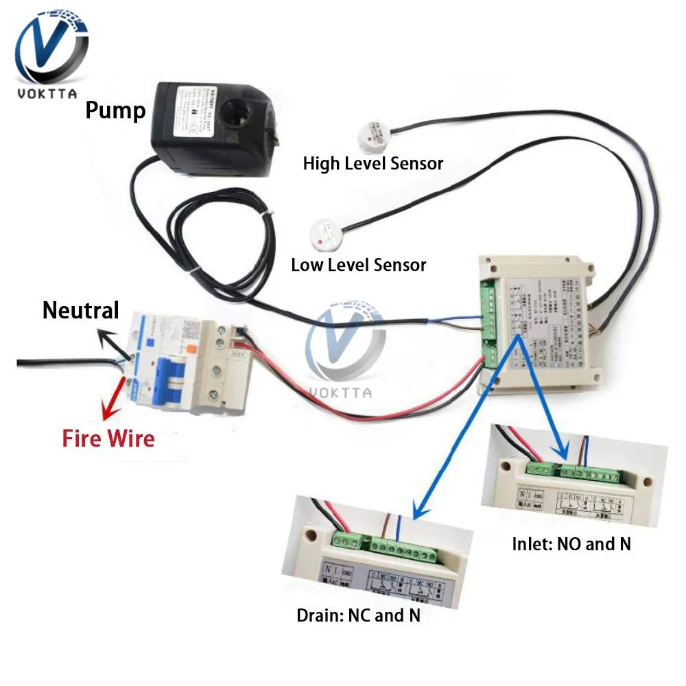 XKC-C352-2P Automatic Control High and Low Liquid Level Sensor Intelligent Controller Non-contact Sensor Module Detection Tool