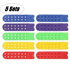 5 Sets Colorful 14 Holes Hat Strap Hats Fasteners Buckle Strap Snapback Extender Hat Strap Clip Replacements for Baseball Cap