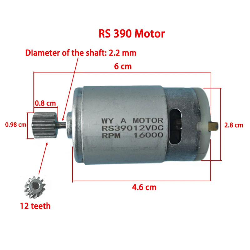 RS390 RS380 Children's Electric Toy Car Motor 6V 12V DC Motor For Kid's ride On Car 24V Engine For Kid's Electric Vehicle