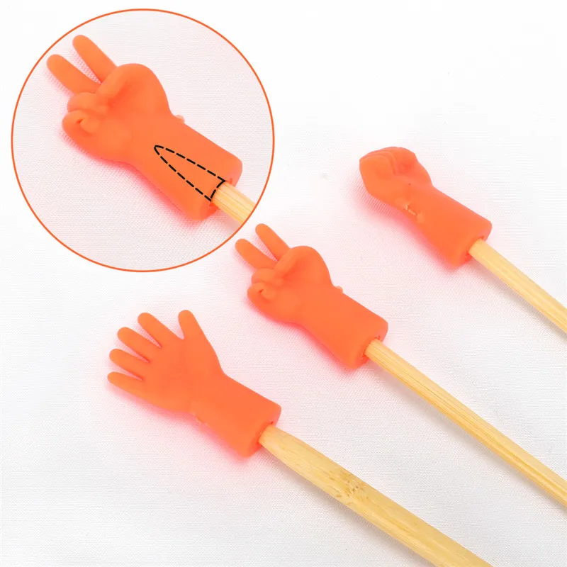 KOKNIT 6pcs Knitting Needles Point Protectors Scissors Mix Shaped Needle Tip Stopper Cover Accessories for Knitting and Sewing