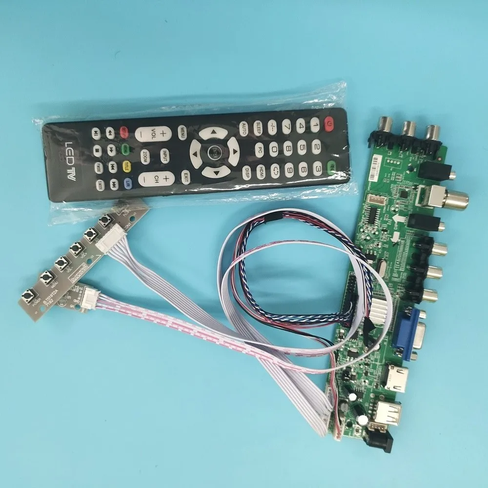 

Kit For N101L6-L0C VGA LED HDMI digital TV LVDS USB AV 40pin Signal controller board 1024X600 WLED DVB-T DVB-T2 10.1" remote