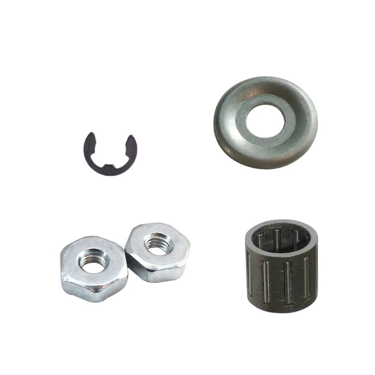 E-Clip والقابض ، محمل إبرة ، Sprocket ، غسالة بار ، صمولة مناسبة Stihl 017 018 MS170 MS180 منشار كهربائي