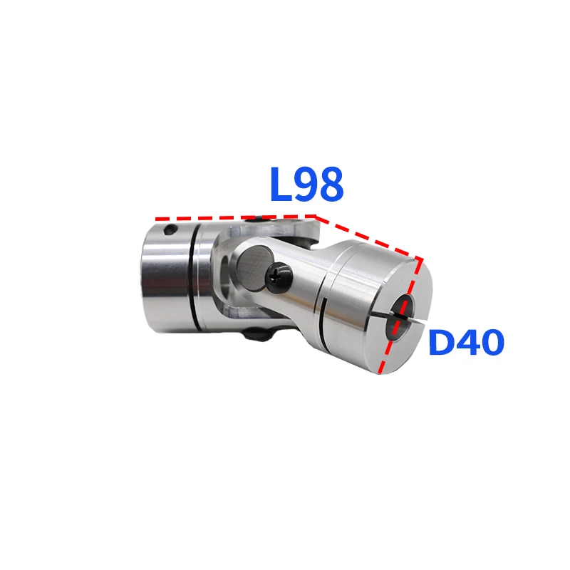 D40 L98 Universal Coupling Cardan Motor Connector Precision Single Section GHA Telescopic Cross Joint Transmission WSSP Aluminum