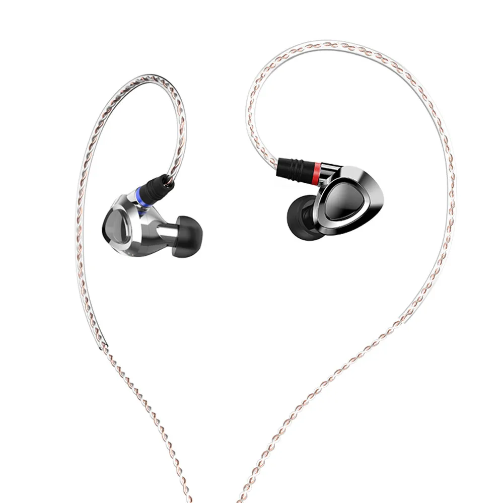 SHANLING ME500 HiFi Audio Triple Hybrid Driver(1DD+2 Knowles BA) Earphone IEM Brass metal shell with Detachable MMCX cable