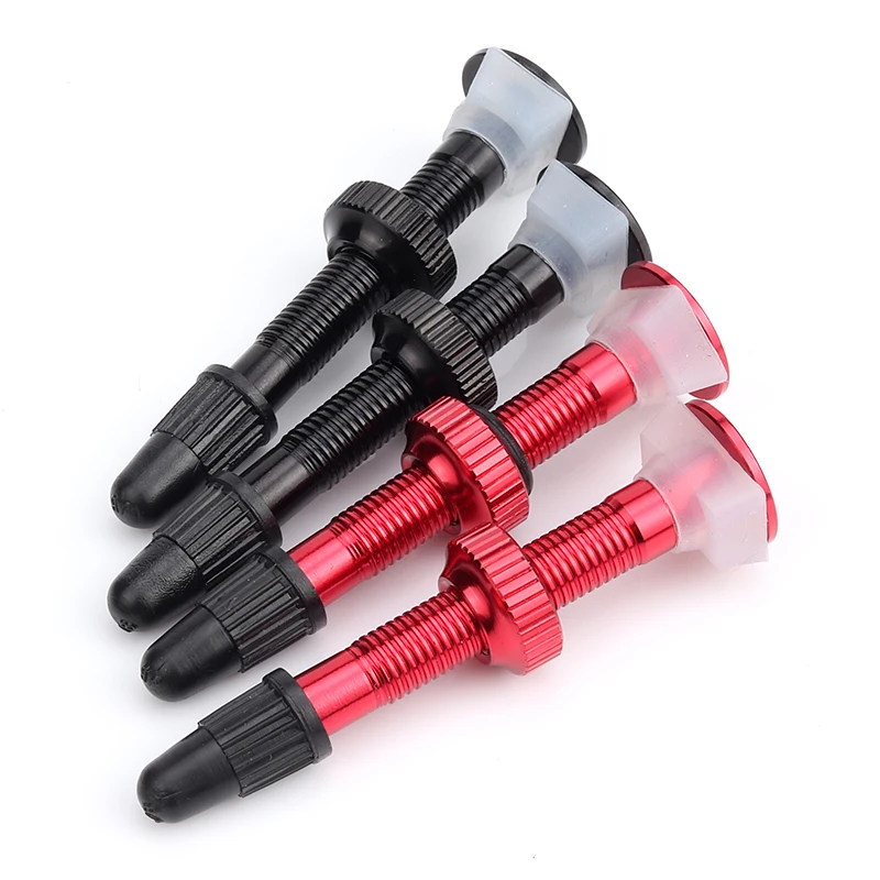 BOLANY 2pcs Bicycle Valve 40mm/60mm MTB Road Bike Tubeless Tires Conversion Anodize Aluminum Alloy Sealant Accessories