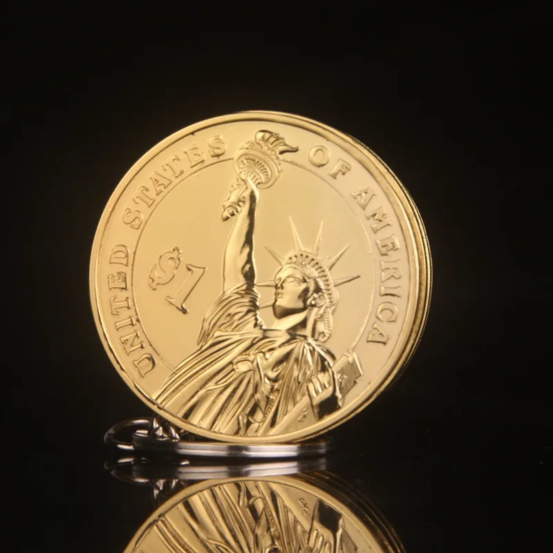 Creative Compact Cigarette Lighters Inflated Gas Lighter One Dollar Coin Lighters Pendant Metal Gift Keychain Key Chain