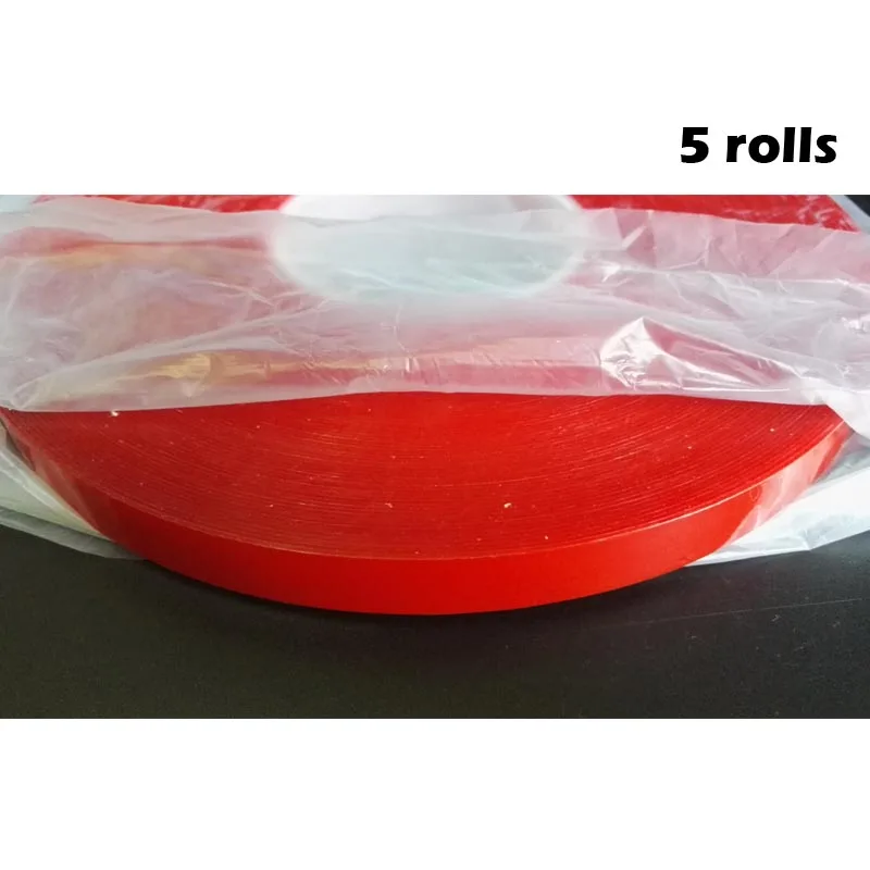 0.5mm Thick, 5x (12mm*33Meters) Clear Double Sides Acrylic Glue Adhesive Tape for Car Strip, Glass Joint