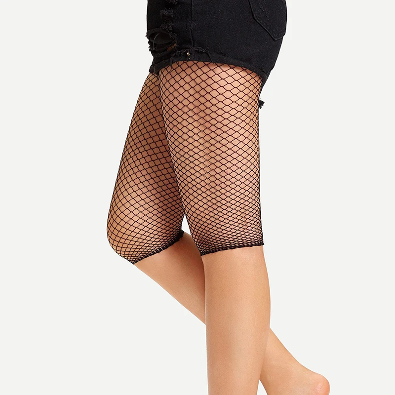 Short Fishnet Stockings Black Sexy Women\'s Short Fishnet Stockings Fish Net Pantyhose Mesh Stockings Lingerie Half Short