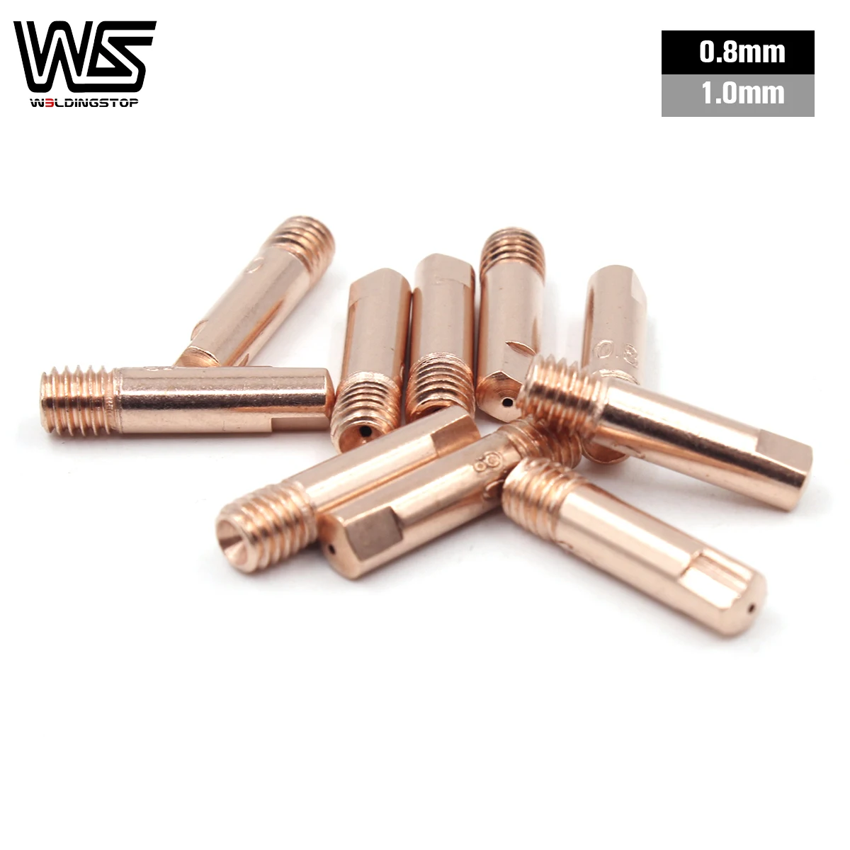 

15AK MB15 M6 * 25mm Contact Tip Gas Nozzle 0.8mm / 1.0mm MIG / MAG Welding Torch PKG/10