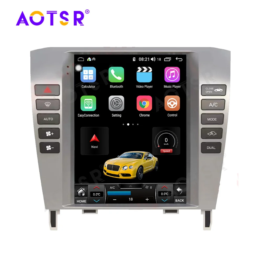 Tesla style Android 11 6+128GB Car Multimedia Player For Lexus SC430 GPS Navi Radio head unit