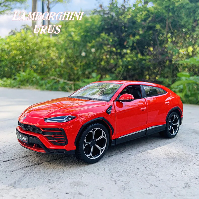 Maisto 1:24 Lamborghini URUS czerwony sport terenowy SUV symulacja aluminiowy model samochodu dekoracja rzemieślnicza kolekcja zabawek narzędzia