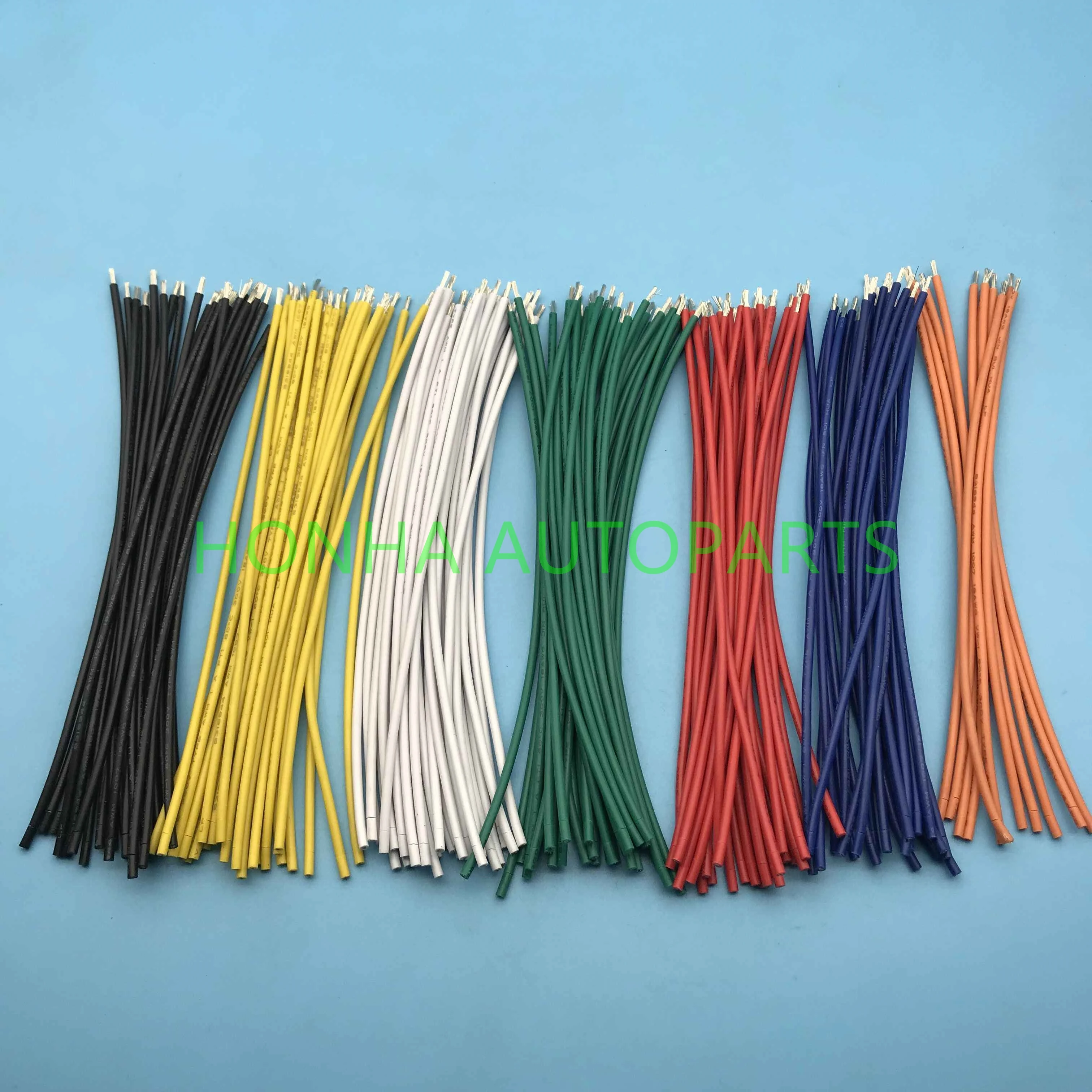 50 pcs UL1007 wire 80 ° 18AWG 15 cm PVC electronic line cable copper wire 300V  black yellow white green red blue orange