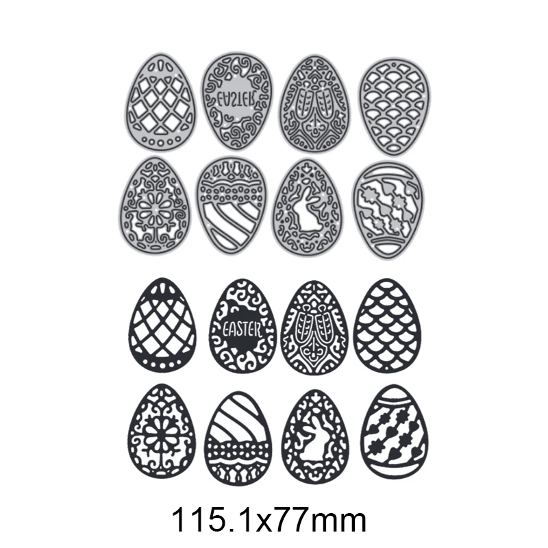 8pcs/set easter eggs cutting die cut die mold 2021 new diecuts for diy scrapbooking paper cards making crafts