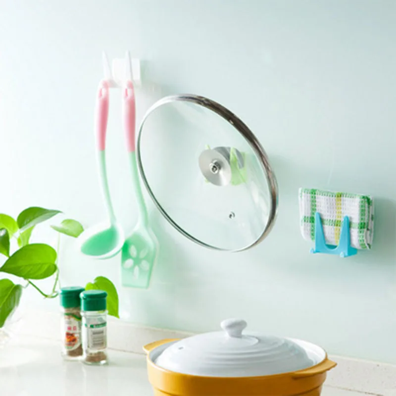 Cooking Tool Hot Plastic kitchen accessories Pot Pan Cover Shell Cover Sucker Tool Bracket Storage Holder Rack pot lid holder