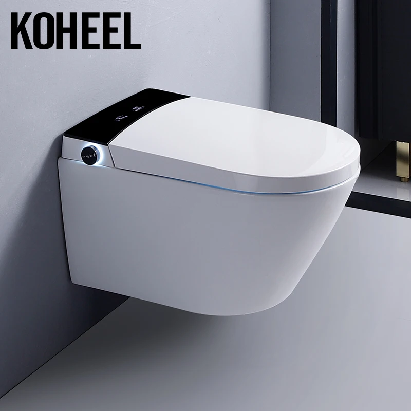 KOHEEL One-Piece Wall-hung Toilet Smart Toilet Wall-mounted Smart Toilet Hidden Automatic Toilet WC Bathroom Toilets Wall Hang