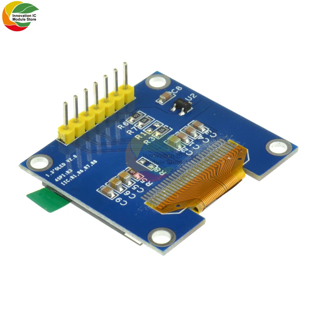 Imagem -04 - Ziqqucu Módulo de Tela Lcd 1.3x64 para Arduino Avr Pic Stm32 Módulo de Tela Oled de 128 Polegadas com Pinos Spi I2c Hg1106