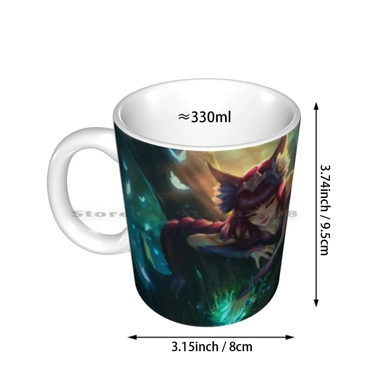 Elderwood Ahri High Definition Splash-Ceramic Mugs Coffee Cups Milk Tea Mug Splash Splash Splash Art Creative Trending Vintage