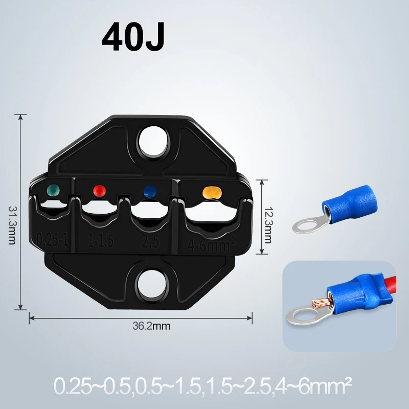 HS-40J CRIMPER, HÜLSENPRESSE FÜR ISOLIERTE SCHNELLKUPPLUNGEN 0.25-6.0mm²