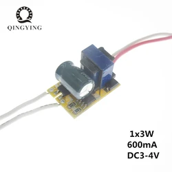 5pcs/lot DC3-4V 1*3W led drivers Constant Current 600mA Power Supply Lighting transformer for 3W Spotlights